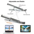thumbnail image 3 of Soporte para computadora portátil, soporte para computadora portátil Riser Computer Tablet Stand, soporte portátil plegable de aluminio de gel de sílice completo ajustable Zhivalor BST2001821-1, 3 of 6