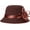 Dark Coffee, variant on Felt Cloche Hat Winter Floral Fedora Bucket Hat Bowler Hats