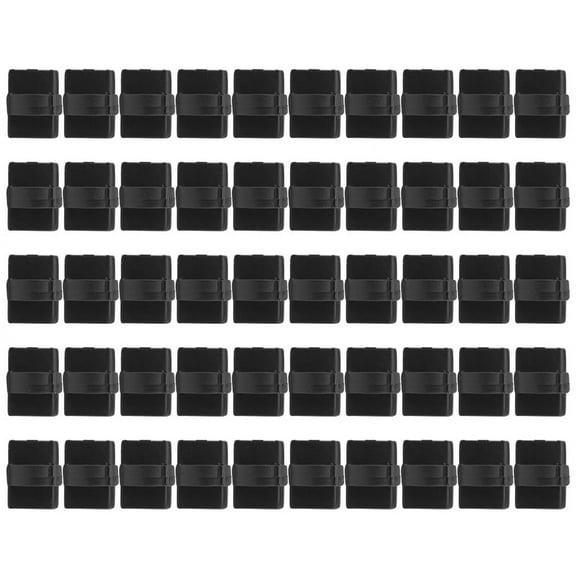 50 pcs. Self Adhesive Cable Clamp Plastic Rectangular Cable Clips Cable Tie Quick Bind Cable Wire Management Holder for Car,50 x self-adhesive cable clamp,black