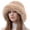 Brown, variant on Faux Fur Bucket Hat for Women Winter Ushanka Hat Ladies Fluffy Pail Cap Fuzzy Fisherman Cap Furry Warm Snow Hat Gray for Snow Outdoor