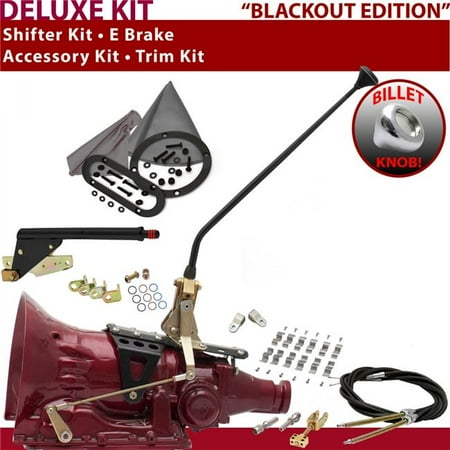 American Shifter AOD Shifter Kit Black 16 in. E Brake Cable Clamp Clevis Trim Kit for F2684