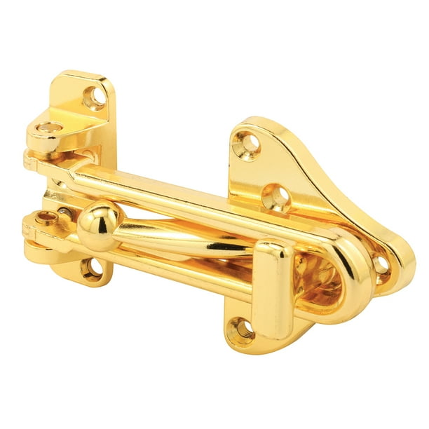 Brass Finish Swing Bar Door Guard with High Security Auxiliary Lock
