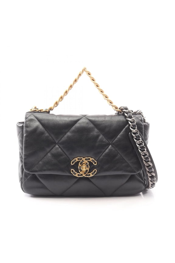 Pre-Owned Chanel 19 Dixneuf Matelass Combination Hardware 2-Way Shoulder Bag/Handbag Lambskin...