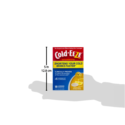 Cold-EEZE Natural Honey Lemon Flavor Lozenges, 18 Ct