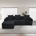 thumbnail image 3 of Jopath Modular Sectional Sofa,85" Cloud L-Shaped Sectiona Sofa Couches,Modern Velvet Boneless Couches Compression Sofa Deep Seating Couch for Living Room,No Assembly Required,Black, 3 of 8