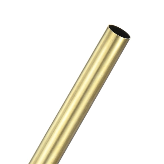 Uxcell 1-Pack Brass Round Tube, 16mm OD 0.5mm Thick 200mm Length Straight Pipe Tubing