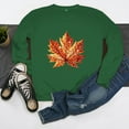 thumbnail image 3 of SCSAlgin Crewneck Sweatshirt for Women Fall Leaf Graphic Sweatshirts Vacation Long Sleeve Drop Shoulder Pullover, 3 of 5