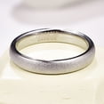 thumbnail image 3 of 4mm Men's Women's Silver Sandblasting Tungsten Ring Wedding Band Dome Style Size 5-12, 3 of 5