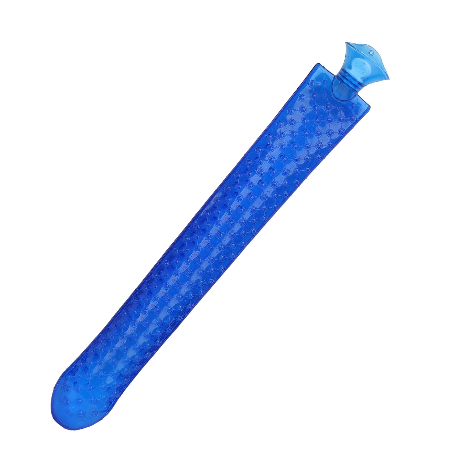 Yajisi Large Hot Water Bottle Explosion Proof Water Filled PVC Bag for Winter Warm Hands Feet Blue Cloth Cover 16 inches / 40.6 cm Reusable Therapy Pack 28.9 oz / 820 g