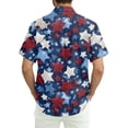 thumbnail image 6 of GrmtClth 250th Anniversary Usa Shirt for Men Casual 4th Of July Tops Vacation Button Down Tee Relaxed Fit Short-Sleeve Clothing Dark Blue 2XL, 6 of 6