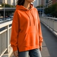 thumbnail image 6 of SYwaren Women's Oversized Hoodie Pullover Long Sleeve Casual Sweatshirt with Pockets Side Slit Tops, 6 of 9