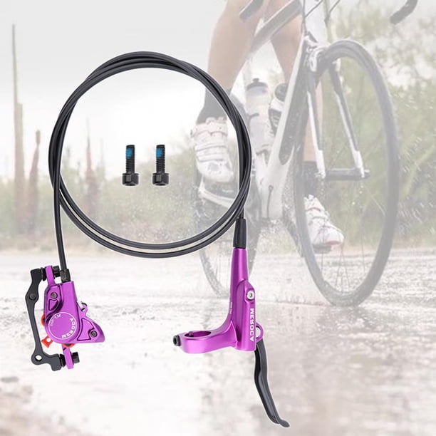 Frenos de disco universales para bicicletas Repuestos F160 / R140 para bicicletas FAT Bike Trail , Morado L Púrpura l Soledad Freno de disco hidráulico de bicicleta