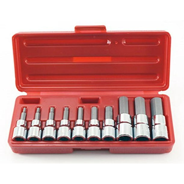 10pc. 3/8 & 1/2 Drive Metric Hex Bit Socket Set