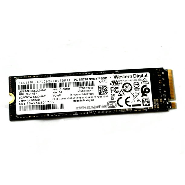 00UP683 Western Digital 512GB PC SN720 NVMe SSD