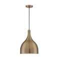 thumbnail image 2 of 60/7077-Nuvo Lighting-Bellcap-1 Light Large Pendant in Nautical/Coastal Style-12 Inches Wide by 8.13 Inches High-Burnished Brass Finish, 2 of 3
