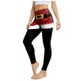 thumbnail image 3 of Christmas Leggings for Women High Waisted Santa Claus Print Ankle Length Seasonal Printed Leggings Soft Brushed Pants, 3 of 6
