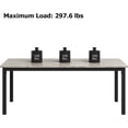 thumbnail image 4 of Qinaqin 71-Inch Industrial Madera cm de Profundidadining Mesa con Metálico Legs para 6 8 People Moderno Farmhouse Style Kitchen o Living Sala, 4 of 7