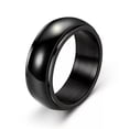 thumbnail image 4 of 8MM Black Polished / Brushed Spinner Band Men's Stainless Steel Ring Size 6-12, 4 of 5