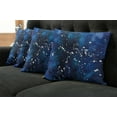thumbnail image 5 of Ambesonne Blue Throw Pillow Cover 4 Pack, Grunge Space Theme Art, 24", Pale Blue Dark Blue, 5 of 5