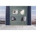 thumbnail image 2 of Best Master Miramar Velvet Metal Counter Height Bar Stools in Dark Gray Set of 2, 2 of 3