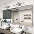 thumbnail image 2 of Apmir  Metal Frame Tempered Glass Bathroom Vanity Mirror for Wall, Cloakroom, Bedroom 24" x 16" - Silver, 2 of 5