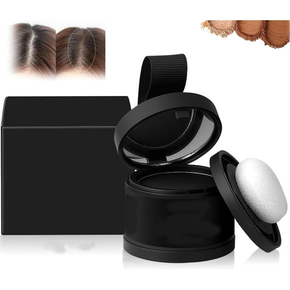 Hair Powder for Women Root Touch Up,Covrix Instant Hair Powder,Root Touch Up Hair Color For Women & Men Gray Hairs Hair Toppers, 48-Hour Stain-Proof (Black)