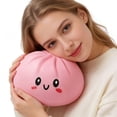 thumbnail image 4 of Jumbo Squishies Dumpling Sensory Toys - 10" Pink Giant Dumpling Stress Relief Fidget Easter Gifts for K*ids & Adults Anxiety Relief Squeeze Toys for B*oys G*irls Easter Basket Stuffers for Teen, 4 of 7