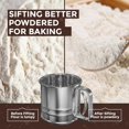 thumbnail image 6 of Stainless Steel Flour Sifter for Baking,5 Cups Hand Press Flour Sifter,Double Layers Sifter Powder Sugar Shaker with Hand Press Design,Flour Strainer, 6 of 6