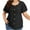Black, variant on fatyb Plus Size Tops for Women Summer Short Sleeve Crew Neck Tunic Shirts Casual Loose Button Blouses Tee