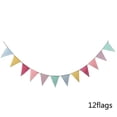 thumbnail image 2 of 3pack Imitated Burlap Pennant Banner, Multicolor Fabric Triangle Flag Bunting For Party Hanging Decoration, 2 of 5