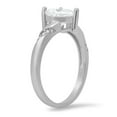 thumbnail image 2 of 925 Sterling Silver Heart-cut Diamond CZ Ring, 2 of 7