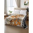 thumbnail image 3 of Twin Flat Sheet Only Thanksgiving Fall Bow Pumpkins Soft Microfiber Cooling Bedding Sheets Farm Daisy Floral Flat Bed Sheet, 3 of 9