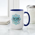 thumbnail image 4 of CafePress - PCOS Lotus Ceramic Mug - 15 oz Ceramic Large White Novelty Mug, 4 of 4