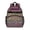 Geometric Triangle Purple Pattern, variant on Geometric Triangle Green Pattern Cute School Backpack Bag for School with Padded Back and Adjustable Shoulder Straps 15.25"x11.5"x5.25"