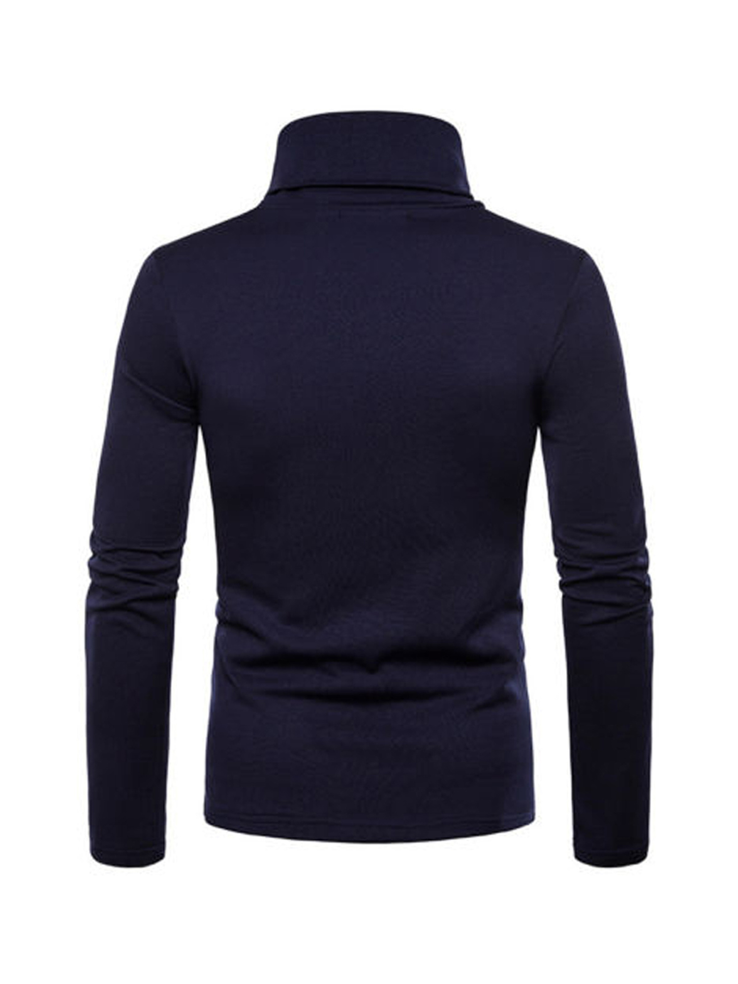Sunisery Mens Turtleneck Pullover Knitted Jumper Tops Stretch Slim Basic Sweater Shirt - image 4 of 6