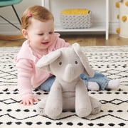 Baby GUND Official Animated Flappy the Elephant Stuffed Animal Baby Toy Plush for Baby Boys and Girls, Gray, 12 (Song Styles May Vary)