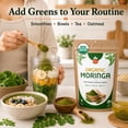 thumbnail image 5 of SPICY ORGANIC Moringa Powder (Moringa Oleifera) - 100% USDA Organic- Non- GMO Moringa Leaves Powder. Perfect for Use in Smoothies, Oatmeal, Tea, and a Myriad of Other Culinary Creations - 16 Oz., 5 of 9