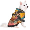 thumbnail image 2 of Honeii Psychedelic Band Hotdog Art Print Small Dog Hoodies Pet Hooded Sweatshirts Fall Winter Puppy Cat Sweaters Warm Clothes for Small Dogs Outfits Costume-Medium, 2 of 7