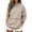 *Khaki, variant on VBVC Women's Mock Neck Stretchy Sweatshirt , Fall Winter Pullover For Women , Ladies' Long Sleeve Hoodie with Zip Pocket , S-2XL