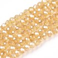 thumbnail image 1 of Electroplate Glass Beads Strands Pearl Luster Plated Faceted Rondelle Moccasin 2.3~2.7x2mm Hole: 0.4mm about 150~155pcs/strand 32~33cm, 1 of 3