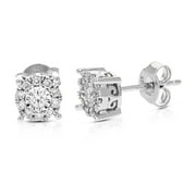 Vir Jewels 1/3 CTTW Lab Grown Diamond Stud Earrings in .925 Sterling Silver Prong Set