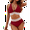 Red, variant on Women Tummy Control Swimsuits Color Block Two Piece Drawstring Bathing Suit Brick Red M