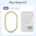 thumbnail image 6 of 12 Pcs Shower Curtain Rings, Shower Curtain Hooks Rust Proof Shower Rings for Curtain, Gold Snap Joint Shower Curtain Clips, 6 of 8
