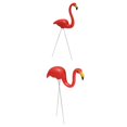 thumbnail image 1 of 2 Piezas De Plástico Mirando Hacia Arriba Y Abajo Adornos De Pastizales Flamencos Decoración De Césped Rojo Sunnimix Flamenco, 1 of 8