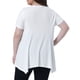 thumbnail image 3 of Tops de túnica de mujer plus size Agnes Orinda, camiseta de punto de verano con cuello redondo, suelta y fluida, de manga corta, blusa casual 1X blanca pálida, 3 of 6