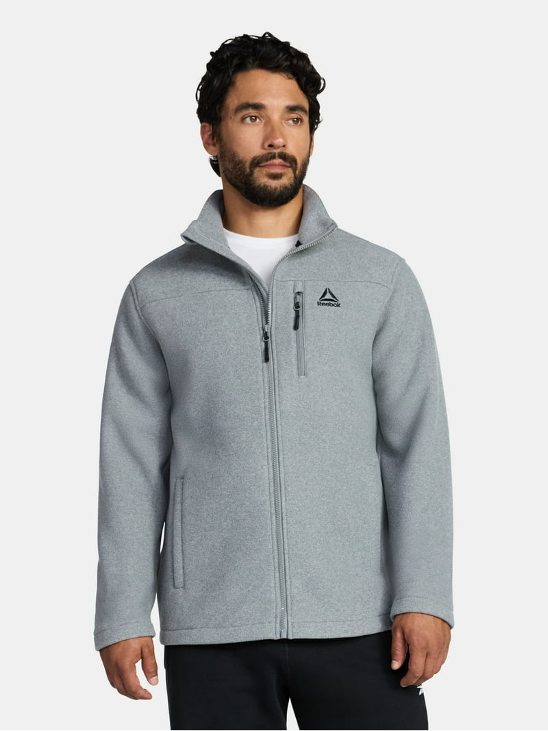 Reebok ジャケット Reebok Men's Full Zip Color Block Drawcord Adjustable Hood