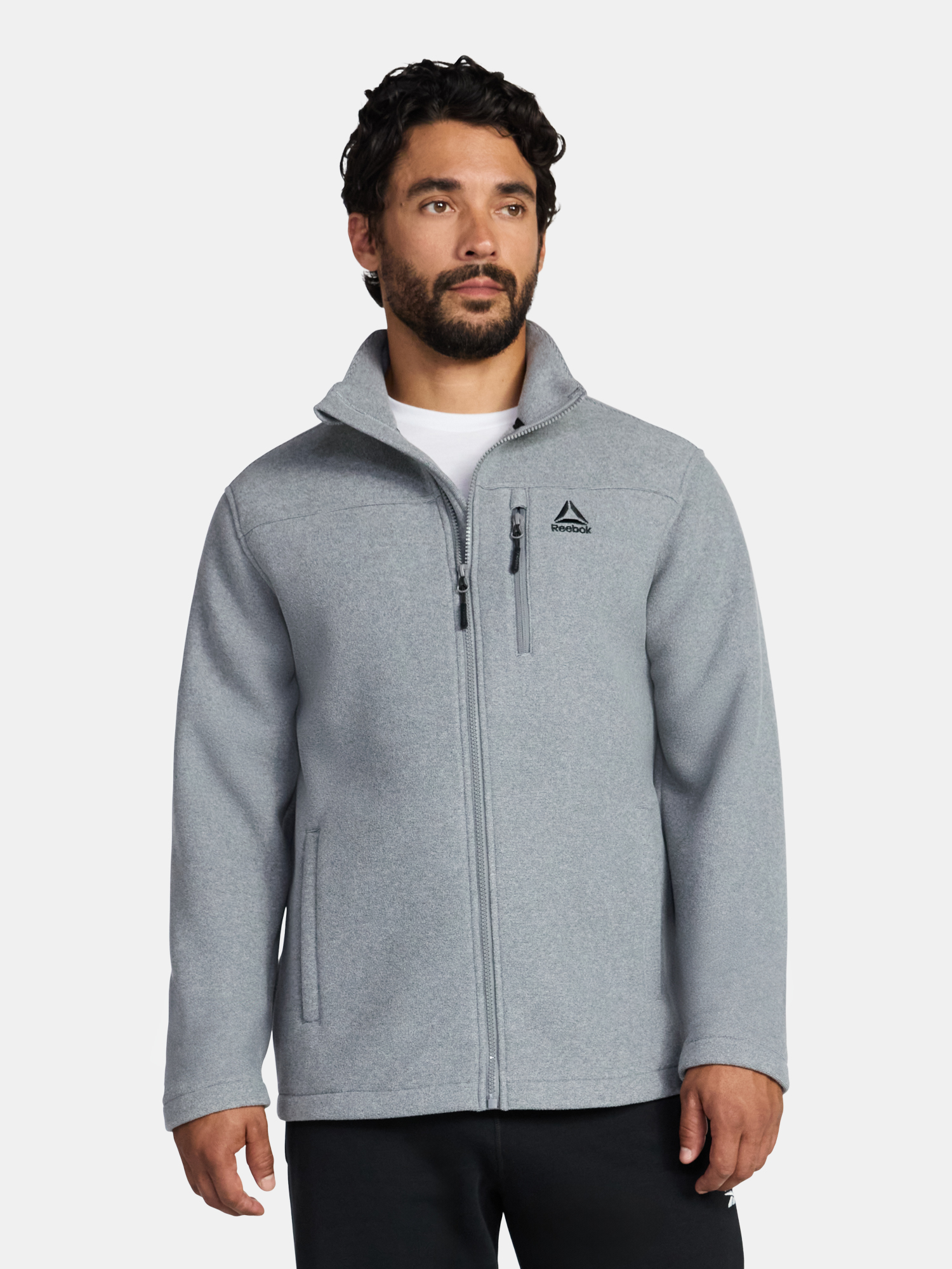 Reebok Men's Fleece Zip Jacket with Chest Pocket photo 2