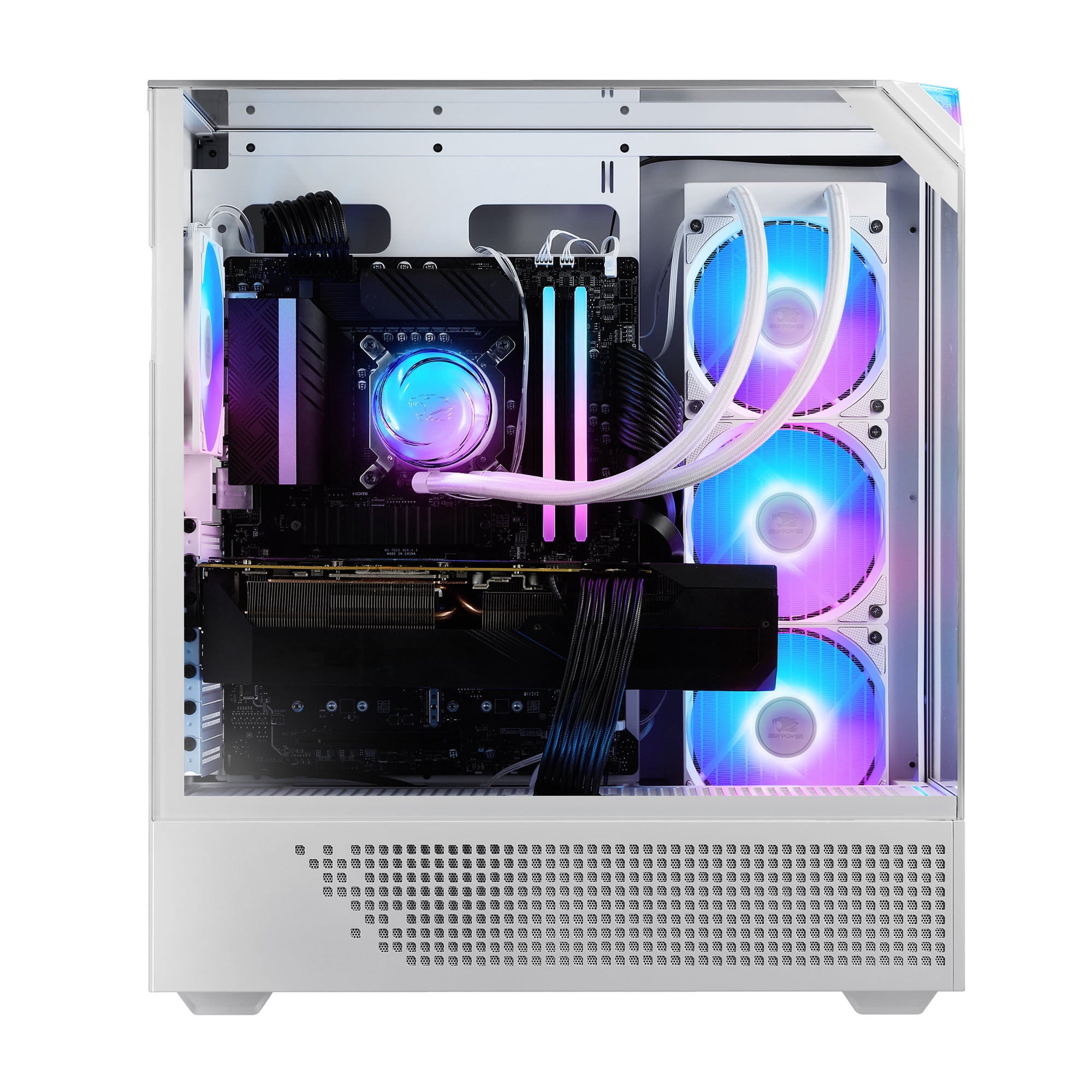 iBUYPOWER Element Gaming PC Desktop Computer AMD Ryzen 9 9900X CPU, NVIDIA GeForce RTX 5070 12GB GPU, 32GB DDR5 RGB 5200MHz RAM, 2TB NVMe SSD, Windows 11 Home, Gamer Keyboard and Mouse - EWA9N5701