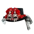 thumbnail image 3 of Disfraz de pareja de esqueletos del Día de los Muertos con rosas rojas, 3 of 4