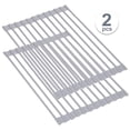 thumbnail image 1 of 2PCS Roll-Up Dish Drying Rack Multipurpose Rollable Over the Sink Silicone Kitchen Dish Drainer Sink Drying Rack for Fruits and Vegetable, 1 of 8